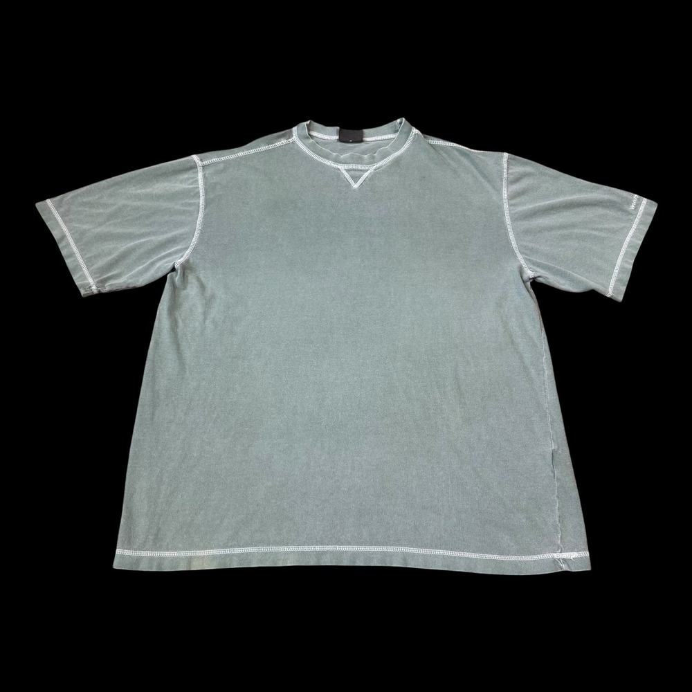 Vintage Woolrich Faded Green Double Stitch Blank Shirt Men Medium Oversized FLAW